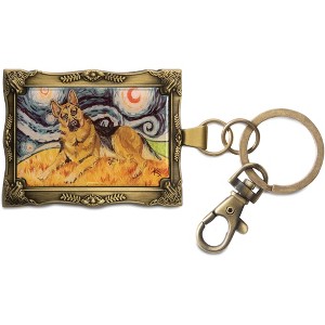 Pavilion Gift Company - German Shepherd - Van Growl - 2" x 2.75" Keychain - Bag Accessories - 1 of 4