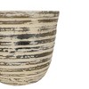 Distressed Ribbed Planter Cream Terracotta by Foreside Home & Garden - 3 of 4