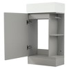 NicBex 18.6" Bathroom Vanity with Sink, Bathroom Cabinet Storage with 1 Spacious Cabinet and 2 Open Shelf for Bathroom - 2 of 4