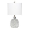 Hammered Glass Jar Table Lamp with Linen Shade - Lalia Home - 3 of 4