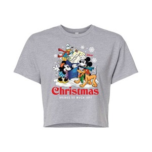 Women's - Disney - Christmas Brings So Much Joy Cropped Graphic T-Shirt - 1 of 4