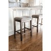 Maven Lane Adrien Rustic Backless Fabric Saddle Seat Bar Height Bar Stool - 2 of 4
