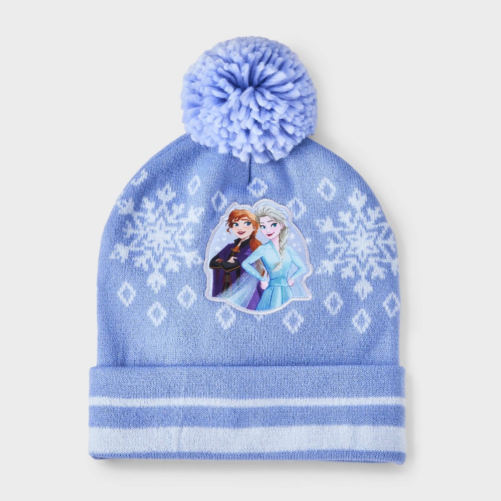 Girls' Frozen Pom Beanie - Purple