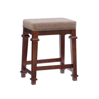 Mona Cushion Saddle Seat 24.84 Counter Height Barstool Hardwood/toasted  Walnut - Winsome : Target