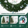 SEVOBAL Wreaths 48in Christmas Wreath Artificial Xmas Wreath DIY Ornaments for Front Door Gate Wall Xmas Party Decorations, Green, 48"*5"*48" - 2 of 4