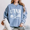 Simply Sage Market Women's Lightweight Garment Dyed Graphic Sweatshirt Utah Forest Scene - 2 of 4
