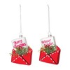 Melrose Glass Santa Letter Ornament (Set of 12) - 2 of 4