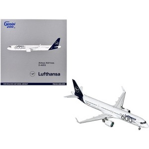 Airbus A321neo Commercial Aircraft "Lufthansa" White with Dark Blue Tail "Gemini 200" Series 1/200 Diecast Model by GeminiJets - 1 of 3