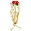 Classic Touch Gold Floral Vase with Removable Glass Insert - 2 of 3