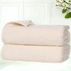 Zero Twist Waffle Textured Cotton Medium Weight Towel Set by Blue Nile Mills - 2 of 4