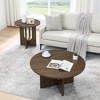 NicBex Modern Round Coffee Table with Cross Hollow Base,Small Side Table,Simple Center Table for Livng Room - 3 of 4