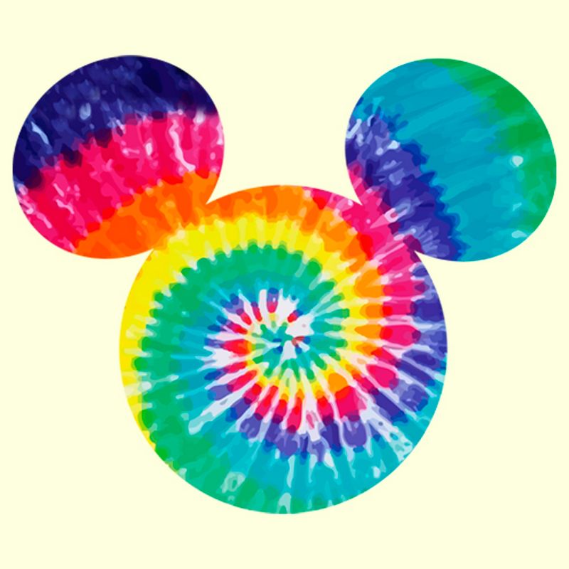 Men's Mickey & Friends Rainbow Tie-Dye Mickey Mouse Logo T-Shirt, 2 of 5
