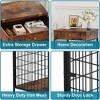 Dog Crate Furniture, Decorative Dog Kennel with Drawer, Indoor Pet Crate End Table for Small Dog, Steel-Tube Dog Cage, Chew-Proof - 4 of 4