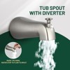 Cobbe with 6 Settings Showerhead and Tub Sprayer Shower Faucet Set Single Handle Wall Mounted Shower System with Valve Brushed Nickel - 4 of 4
