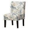 TOAOTBNBO Ergonomic Design Accent Chair with Solid Wooden Legs, Upholstered Armless chair with Soft Cushion Wide Lounge Chair for Balcony, Blue - 2 of 4