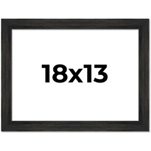 PosterPalooza | 18x13 Wide Barnwood Picture Frame, UV Acrylic, 6 Finishes - Grey, Brown, White, and Black - 1 of 4