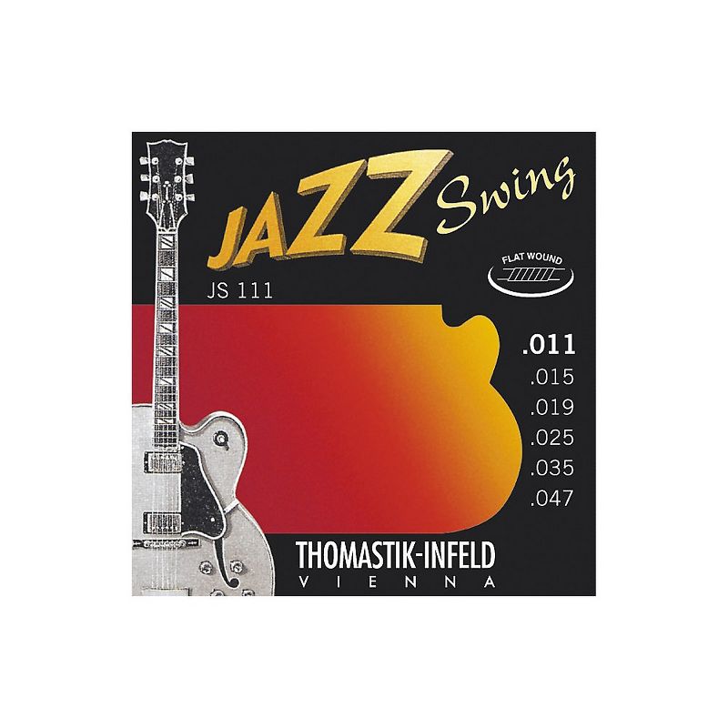 Thomastik JS111 Light Flatwound Jazz Swing Electric Guitar Strings, 1 of 2