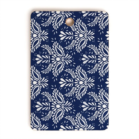 Marta Barragan Camarasa Pattern Indigo Watercolor Cutting Board - Deny Designs - image 1 of 3