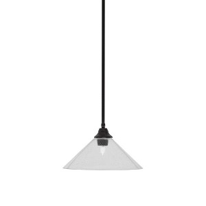 Toltec Lighting Any 1 - Light Pendant in  Espresso with 16" Clear bubble Shade - 1 of 1