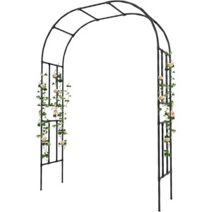 Metal Garden Arch Trellis Arbor, Wedding Arch Stand with Steel Frame,for Garden Arbor Trellis & Climbing Plant, Bridal Party & Ceremony Decorations - 1 of 4