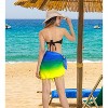LA LEELA Womens Sarong Coverups Swimsuit Swim Cover Up Short Women's Beachwear Summer Pool Beach Wraps Swimwear Bikini Cover-ups One Size Blue,Solid - 3 of 4
