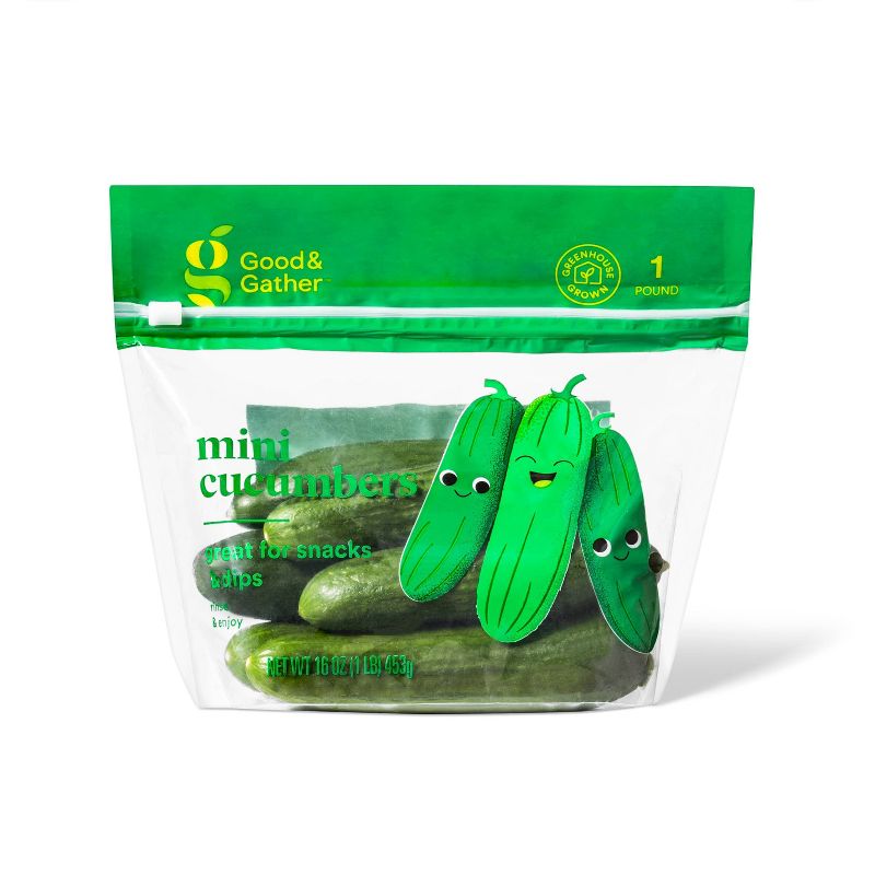 Mini Cucumbers - 16oz Bag - Good &#38; Gather&#8482; (Packaging May Vary), 1 of 9