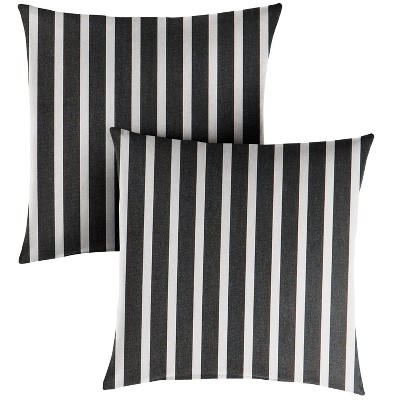 black and white sunbrella pillows