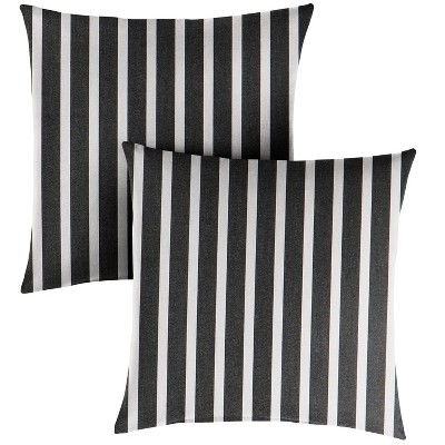 black stripe outdoor pillow