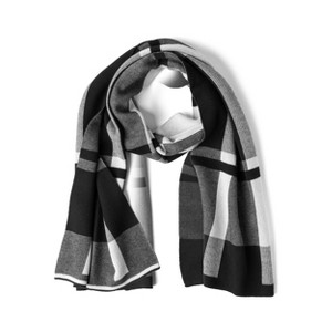 Britt's Knits Gentleman's Plaid Knit Scarf Soft Knit Scarf for Men - 1 of 4