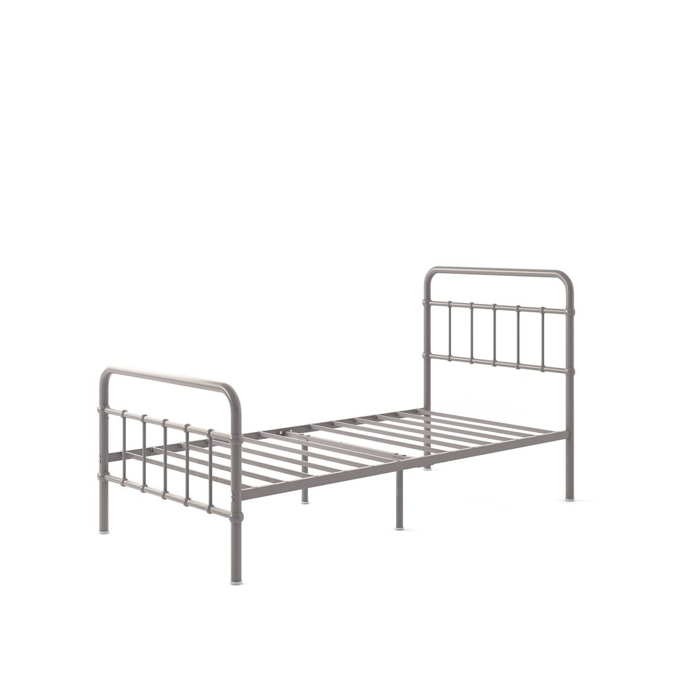 Photos - Bed Zinus Twin 42" Florence Metal Platform  Frame Gray  