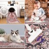 Washable Vintage Printed Rug Non Slip Low Pile Rug Soft Throw Floor Cover Foldable Indoor Carpet for Living Room Bedroom Playroom - 4 of 4