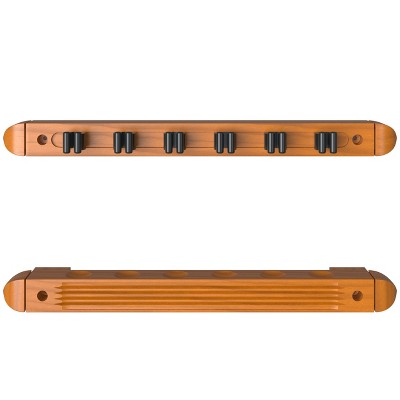 Oak 2-Piece Wall Mounted Billiard Cue Rack