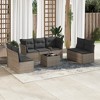 vidaXL Garden Sofa Set Grey, Dark Grey PE Rattan 8-Piece Adjustable Feet - 2 of 4