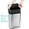 Stainless Steel Garbage Can with Lid, Step-On Pedal and Inner Bucket - 4 of 4