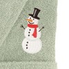 Linum Home Textiles 100% Turkish Cotton Terry Bath Robe Embroidered with Snowman Design - 3 of 3