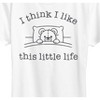 Women's - Instant Message - I Think I Like This Little Life Bear In Bed Short Sleeve Graphic T-Shirt - 2 of 4