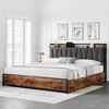 Full Size Bed Frame with Storage Linen Upholstered Headboard, 4 Drawers Platform Bed Frame - 4 of 4