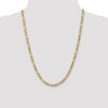 Black Bow Jewelry Men's 5.75mm, 14k Yellow Gold, Hollow Figaro Chain Necklace - 2 of 4