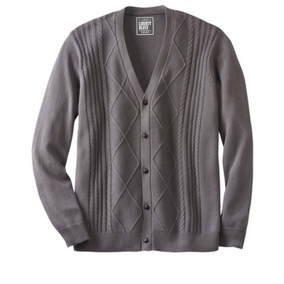 Kingsize Men's Big & Tall Shoreman's Cardigan Cable Knit Sweater - 5xl ...