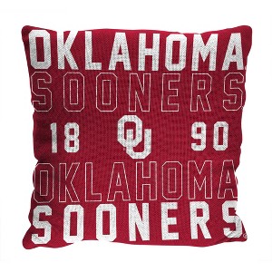 NCAA Oklahoma Sooners Stacked Woven Pillow - 1 of 3