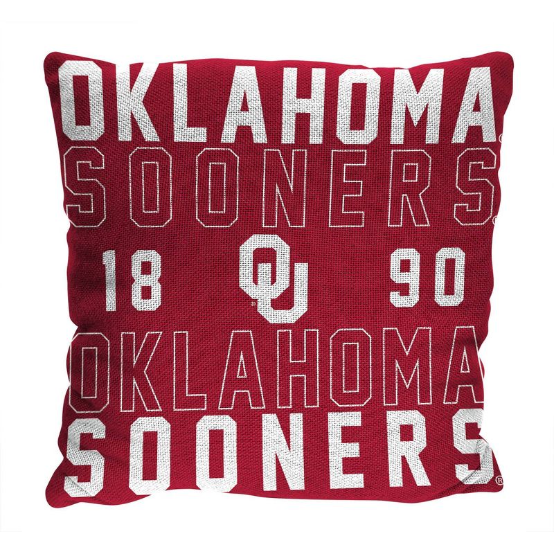 NCAA Oklahoma Sooners Stacked Woven Pillow, 1 of 4