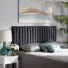 Emile Velvet Fabric Upholstered and Wood Headboard - Baxton Studio - 4 of 4
