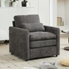 TiramisuBest 31.9" Cozy Upholstered Armchair Oversized Comfy Cloud Sofa Double Cushion Single Sofa - 3 of 4