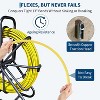 492Ft Fiberglass Fish Tape, 5/16" Non-Conductive Cable Puller with Steel Reel Stand & 2 Heads, Heavy Duty Wire Puller for Conduit & Wall Fishing - 4 of 4