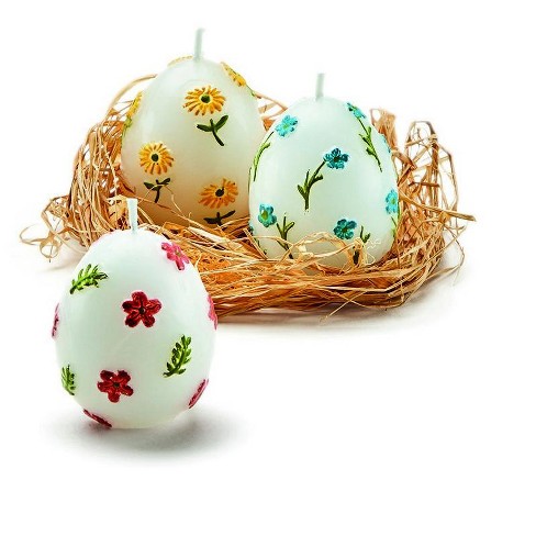 tagltd Floral Egg Easter Candle Set of 3 - image 1 of 1