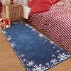 Snowflake Christmas Area Rug Machine Washable Area Carpet, Non-Slip Non-Shedding Rugs Festive Decor for Living Room & Bedroom Spaces - 4 of 4