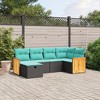 vidaXL Garden Sofa Set Black PE rattan Large Modular Garden Sofa Set - 2 of 4