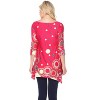 Women's 3/4 Sleeve Printed Erie Tunic Top with Pockets - White Mark - 2 of 2