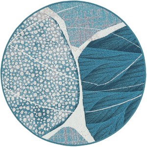 Unique Loom  Outdoor Modern Seaglass Area Rug - 1 of 4