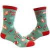 Crazy Dog Women's Peppurrmint Meowcha Socks Funny Pet Cat Kitty Animal Lover Christmas Coffee Mocha Footwear - 2 of 4